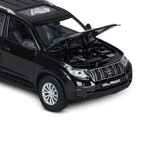 ТМ "Автопанорама" Машинка металлическая, 1:24, Land Cruiser Prado, черный, открываются двери, капот и багажник, свободный ход колес, световые и звуковые эффекты, в/к 24,5х12,5х10,5 см в Джамбо Тойз #17