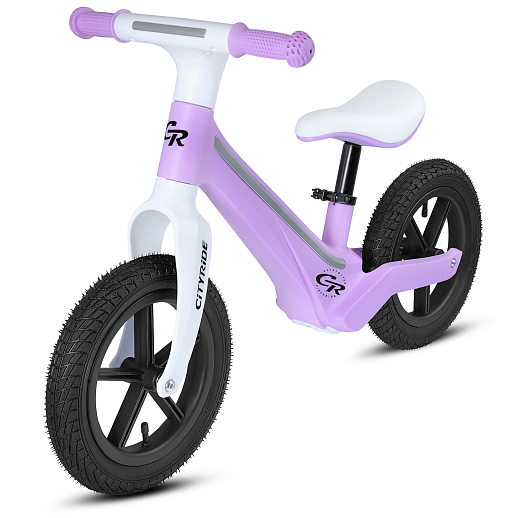 Беговел Cityride, модель CR-BB-07, рама пластик, надувные колеса 12", свет, цвет розовый в Джамбо Тойз #2