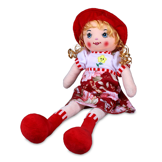 ТМ "Amore Bello" Кукла мягкая на бат., фразы на русском языке, стихотворение, песенка, 60 см, красный 1, в/п в Джамбо Тойз #2