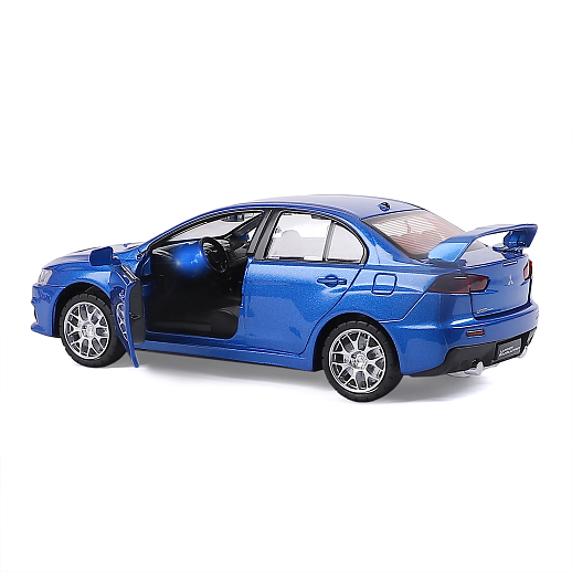 ТМ "Автопанорама" Машинка металлическая 1:32 Mitsubishi Lancer Evolution, синий, откр. двери, капот и багажник, свет, звук, инерция, в/к 17,5*12,5*6,5 см в Джамбо Тойз #12