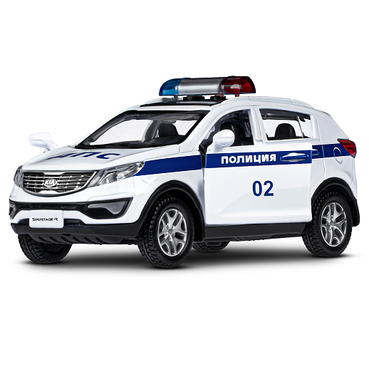 ТМ "Автопанорама" Машинка металлическая 1:39 KIA SPORTAGE R, Полиция, откр. двери, инерция, в/к 16*7,5*5 см в Джамбо Тойз #3