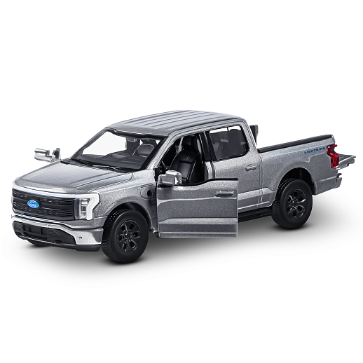 Машинка металлическая 1:36 Ford F-150 с зарядной станцией, серебристо-серый, свет, звук, откр. двери и капот, инерция, в/к 20,6*9,*9 см в Джамбо Тойз #13
