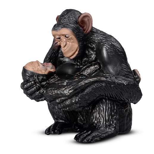 ТМ "DARWIN, Коллекционная фигурка обезьяна "Шимпанзе с детенышем" в/п в Джамбо Тойз