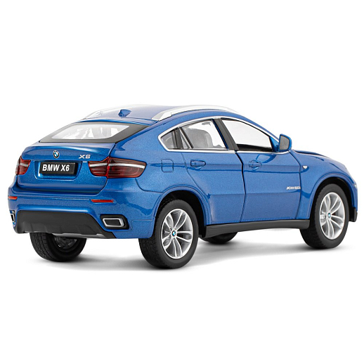 ТМ "Автопанорама" Машинка металлическая 1:26 BMW X6, синий, откр. двери, капот и багажник, свет, звук, свободный ход колес, в/к 24,5*12,5*10,5 см в Джамбо Тойз #10