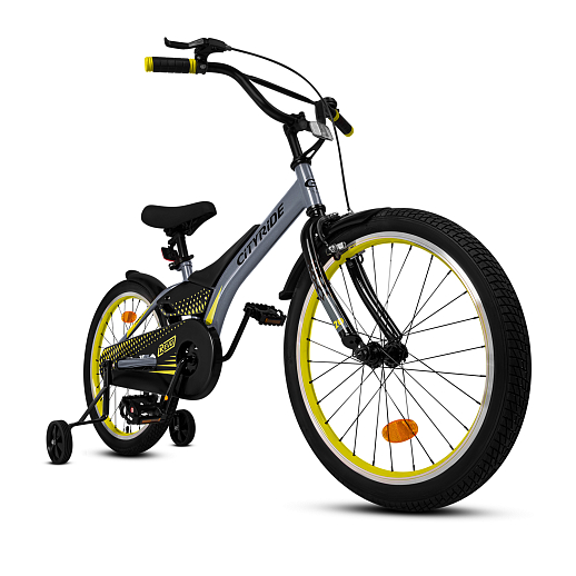 Детский велосипед "Cityride REVO" -рама сталь, кожух цепи 100%, диски алюм. 20, втулки сталь, покрышки 2,125, страх. колеса, руль сталь. штем сталь, задние ножные тормоза, передний V-brake , звоночек, крылья пластик, отражатели пер/зад на спицах. в Джамбо Тойз #4
