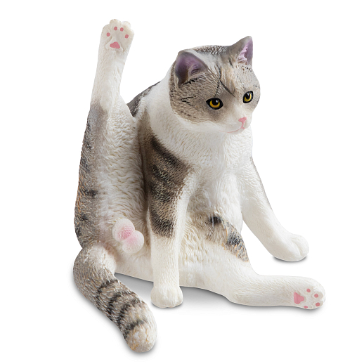 ТМ "DARWIN, Коллекционная фигурка "Кот с поднятой лапой Серый", в/п 6,8*9,2*7 см в Джамбо Тойз