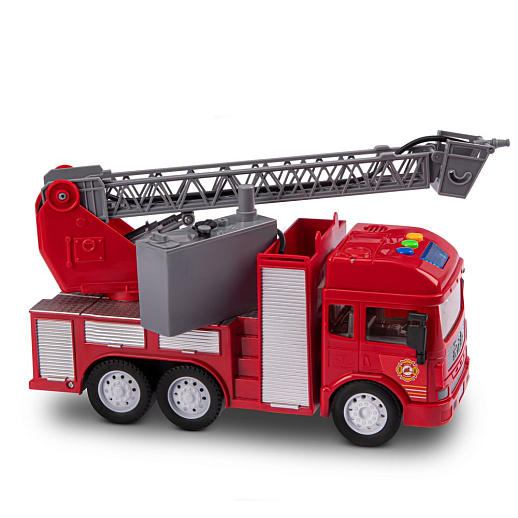 Фрикционная машина "Пожарная" на бат.,со светом и звуком, стреляет водой, красный, в/к 35,5х12,5х19,5 см в Джамбо Тойз #11