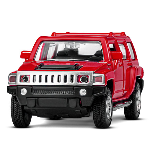 ТМ "Автопанорама" Машинка металлическая 1:43  Hummer H3, красный, откр. двери, инерция, в/к 17,5*12,5*6,5 см в Джамбо Тойз #4