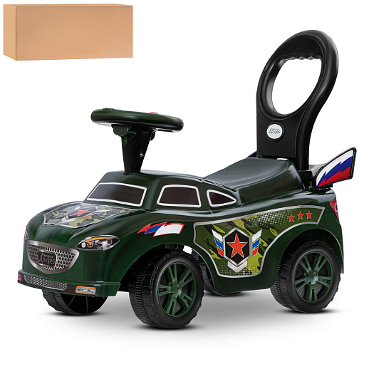 ТМ "Компания Друзей" Каталка Толокар Музыкальный, мелодии Шаинского, военный, в/к в Джамбо Тойз