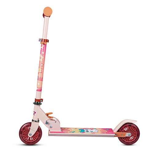 Двухкол. самокат CITYRIDE, ал. 50/50% , t-bar алюм, дека сталь, грипсы 95мм TPR, колеса PVC 120/120 мм, бежевый с принтом в Джамбо Тойз #5