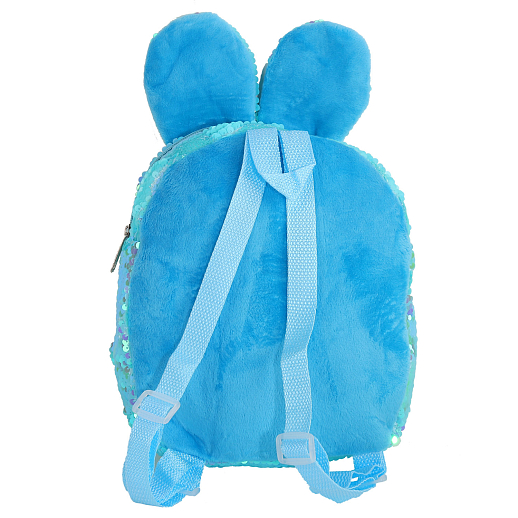 Рюкзачок детский для девочек с пайетками "Зайка", голубого цвета,  25.5*21*6 см в Джамбо Тойз #4