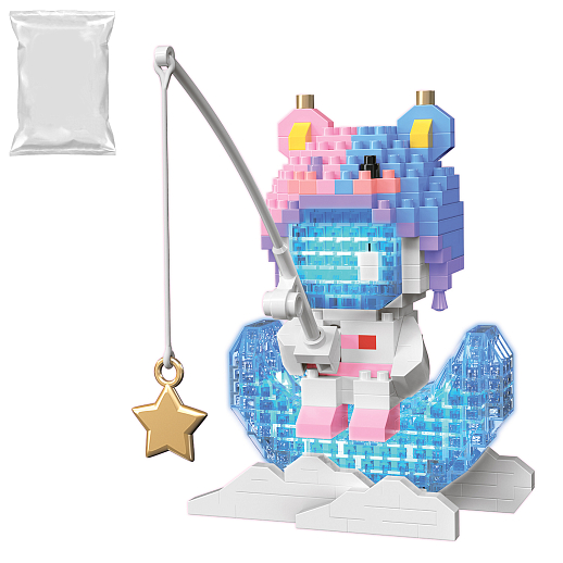 Конструктор "Близнецы" 516 дет., с удочкой, светом, голубой,  в/п в Джамбо Тойз