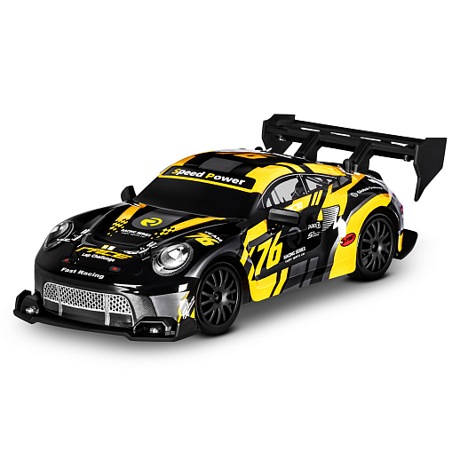 Р/У Машина для дрифта,1:24,2.4GHz,4WD,свет,с аккум, цвет желтый/черный, в/к 28*8*22,5см в Джамбо Тойз #2