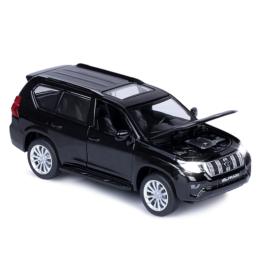 ТМ "Автопанорама" Машинка металлическая 1:32 Land Cruiser Prado, черный, свет, звук, откр. двери, капот и багажник, инерция, в/к 17,5*13,5*9 см в Джамбо Тойз #15