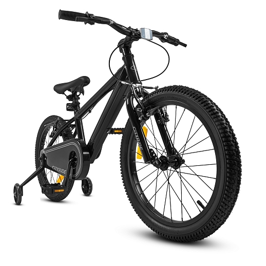 Велосипед двухколесный CITYRIDE, модель CR-B2-10FU, рама сталь, колеса алюминий 18", v-brake тормоза, встроенная в раму подсветка, балансирные колеса, цвет чёрный в Джамбо Тойз #6