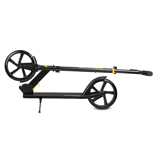 2хкол. самокат CITYRIDE, сталь 100%, грипсы 135мм TPR, колеса PU 200/200 мм. Черный в Джамбо Тойз #5