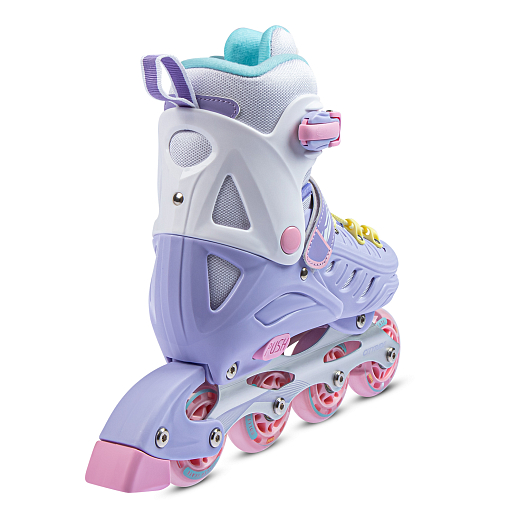 Ролики раздвижные CiTYRIDE, колеса PU, подшипники ABEC 7, алюминиевая рама, ботинок пластик, цвет фиолетовый-белый в Джамбо Тойз #4