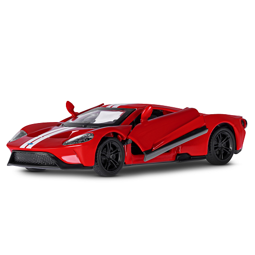 ТМ "Автопанорама" Машинка металлическая 1:40 Ford GT, красный, откр. двери, инерция, в/к 16*7,5*5 см в Джамбо Тойз #11