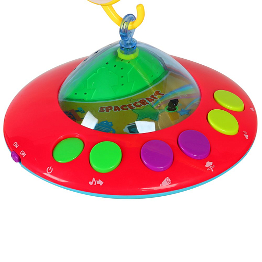 ТМ "Smart Baby" Мобиль "Летающая тарелка" свет, звук, проектор  в/к 41*26*11см в Джамбо Тойз #3