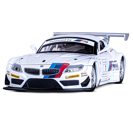 ТМ "Автопанорама" Машинка металлическая 1:24 BMW Z4 GT3, белый, откр. двери, капот, свет, звук, свободный ход колес, в/к 24,5*12,5*10,5 см в Джамбо Тойз #5