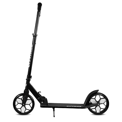2хкол. самокат CITYRIDE 200, сталь 100%, грипсы 135мм TPR, колеса PU 200/200 мм. со светом Черный в Джамбо Тойз #9