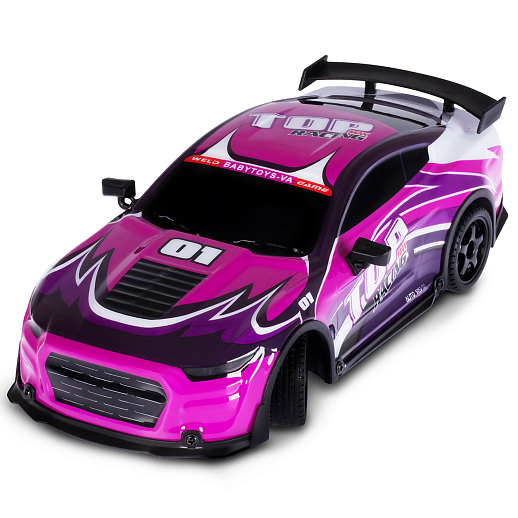 Р/у машина для дрифта, 1:18, 4 канала, 3D подсветка корпуса, цвет фиолетовый с черн., с аккум, в/к 31,5*13,5*15,5см в Джамбо Тойз #2