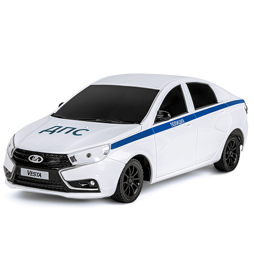 AUTODRIVE Р/У Машина Lada Vesta полиция, М1:16, 40MHz, свет фар, движение вперед/назад/повороты, в компл. аккум., USB кабель, цвет белый,в/к 35*16,5*12,5см в Джамбо Тойз #2