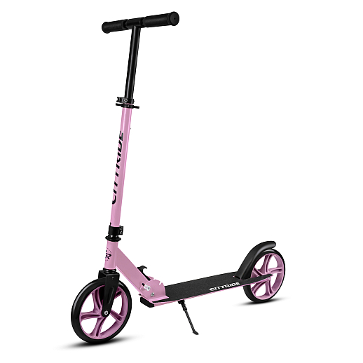 2хкол. самокат CITYRIDE 200, сталь 100%, грипсы 135мм TPR, колеса PU 200/200 мм. Розовый в Джамбо Тойз #2