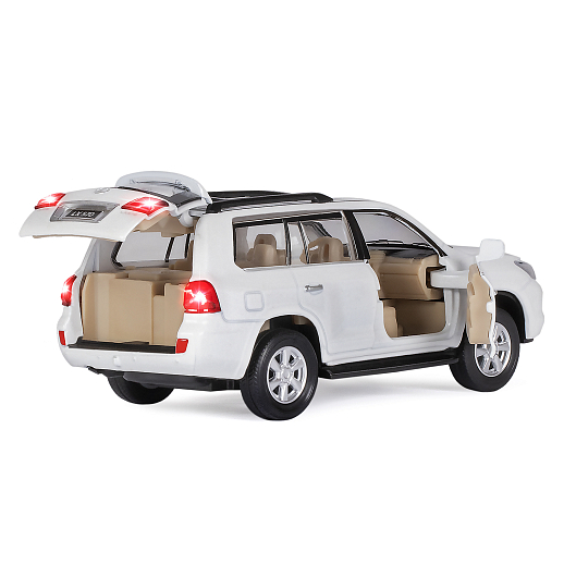ТМ "Автопанорама" Машинка металлическая 1:32 Lexus LX570, белый, свет, звук, откр. двери и багажник, инерция, в/к 17,5*13,5*9 см в Джамбо Тойз #8