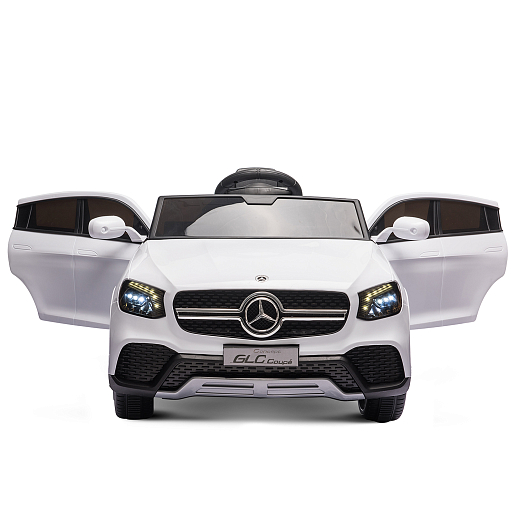 Электромобиль Mercedes Benz GLC Coupe на аккум.,12V/4.5AH*1, 380*2, Р/У 2.4GHz, свет, звук, сиденье эко-кожа, колеса EVA,откр.двери, MP3, плавн.старт, в/к 108*56,5*36,5. Цвет - белый. в Джамбо Тойз #9