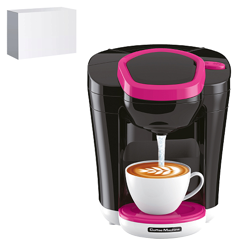 Игрушечная бытовая техника "Кофеварка" черно-розовая,  на бат., в б/к 18*15*21.5 см в Джамбо Тойз