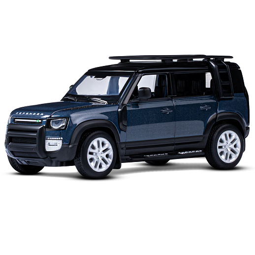 ТМ "Автопанорама" Машинка металлическая 1:32 Land Rover Defender 110, синий, откр.4 двери, капот, багажник, свет, звук, свободный ход колес, в/к 18*13,5*9 см в Джамбо Тойз #2
