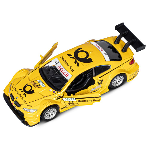 ТМ "Автопанорама" Машинка металлическая 1:42 BMW M3 DTM, желтый, откр. двери, инерция, в/к 17,5*12,5*6,5 см в Джамбо Тойз #10