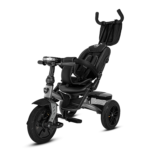 Детский трехколесный велосипед с ручкой CITY-RIDE LUNAR. Поворотное сиденье 360, складная крыша D600, подножки, надувные колеса 12/10, фара в Джамбо Тойз #2