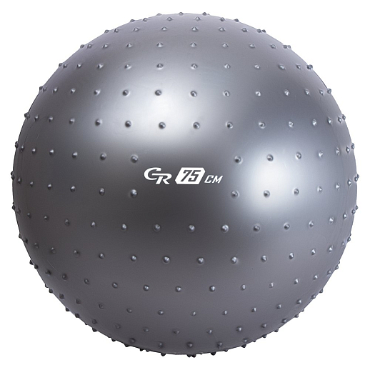 Мяч гимнастический массажный 75 см ТМ "CR", серебристый в/п в Джамбо Тойз