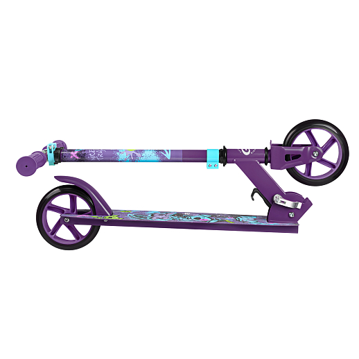 Самокат из 100% стали с полиуретановым колесом диаметром 145 мм, подшипником ABEC-7 грипсы TPR Размер изделия: 76 * 32 * 96 см Упаковка: 1 шт / коробка, 23*12*68.5 см размер деки:: 51X12 см, фиолетовый в Джамбо Тойз #10