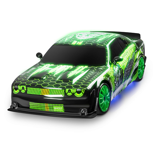 Р/У Машина для дрифта с 3D подсветкой кузова,М1:24,2.4GHz,4WD,4 доп.колеса,конусы 6шт,с аккум.,цв.зеленый,в/к 20,7*12,2*12,8см в Джамбо Тойз #7