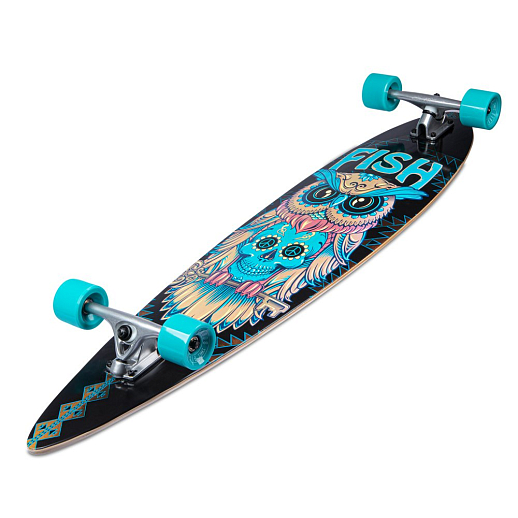 Лонгборд Fish 46"*10", китайский клён 9 слоёв Колёса PU 70x51mm 82A, Подшипник ABEC 7 в/п в Джамбо Тойз #3
