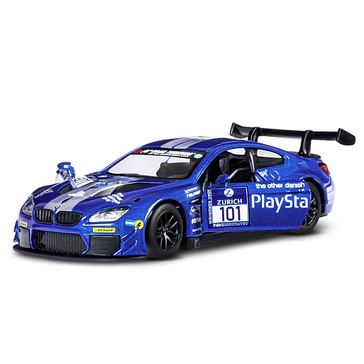 ТМ "Автопанорама" Машинка металлическая 1: 44 BMW M6, синий, откр. двери, инерция, в/к 17,5*12,5*6,5 см в Джамбо Тойз #5