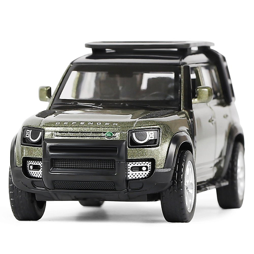 ТМ "Автопанорама" Машинка металл. 1:43 2020 Land Rover Defender 110, оливковый, инерция, откр. двери, в/к 17,5*12,5*6,5 см в Джамбо Тойз #4