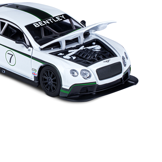 ТМ "Автопанорама" Машинка металл 1:24 Bentley Continental GT3 Concept, белый, свободный ход колес, откр. двери, капот, свет, звук, в/к 24,5*12,5*10,5 см в Джамбо Тойз #19