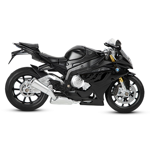 ТМ "Автопанорама" Мотоцикл металл. 1:12 BMW S1000R, черный, свободный ход колес, в/к 7,1*11,7*20,6 см в Джамбо Тойз #5