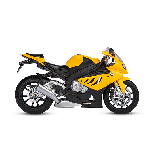 ТМ "Автопанорама" Мотоцикл металл. 1:12 BMW S1000RR, желтый, свободный ход колес, в/к 7,1*11,7*20,6 см в Джамбо Тойз #8