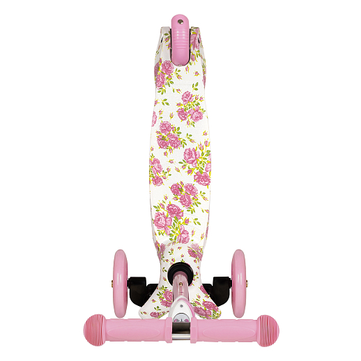 Самокат трехколесный CITY-RIDE (пакет). Руль телеск.: алюминий с резин.рукояткой. Дека: PP+нейлон гидрографика, размеры 51*11 см. Колеса: 120/76 PU со светом. Подшипник: Аbec-5. Максимальная нагрузка: 35кг. Возраст: от 3 лет. в Джамбо Тойз #4