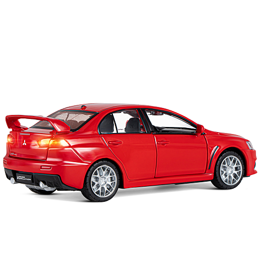 ТМ "Автопанорама" Машинка металлическая 1:32 Mitsubishi  Lancer Evolution, красный, откр. двери, капот и багажник, свет, звук, инерция,  в/к 17,5*12,5*6,5 см в Джамбо Тойз #8