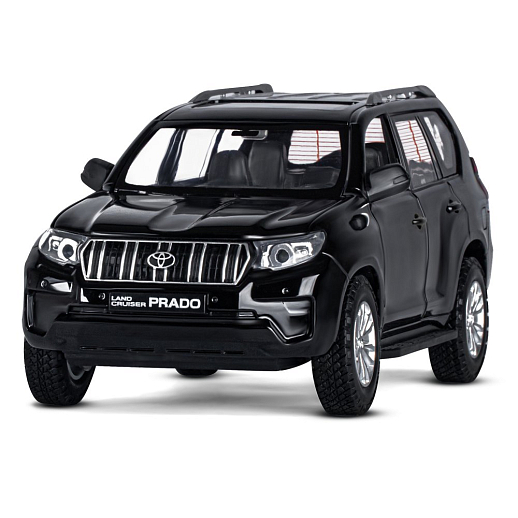 ТМ "Автопанорама" Машинка металлическая, 1:24, Land Cruiser Prado, черный, открываются двери, капот и багажник, свободный ход колес, световые и звуковые эффекты, в/к 24,5х12,5х10,5 см в Джамбо Тойз #5