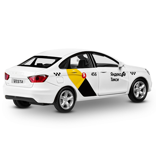 Яндекс Go Машинка металлическая 1:43 Lada Vesta, белый, инерция, откр. двери, 17,5*12,5*6,5 см в Джамбо Тойз #5