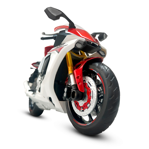 ТМ "Автопанорама" Мотоцикл металл. 1:12 YAMAHA YZF-R1, красный, свободный ход колес, в/к 7,1*11,7*20,6 см в Джамбо Тойз #3