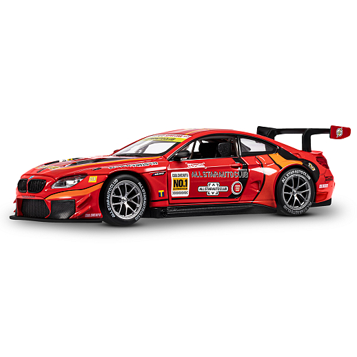 ТМ "Автопанорама" Машинка металлическая, 1:24 BMW M6 GT3, красный, откр. двери и капот, свет, звук, свободный ход колес, в/к 24,5х12,5х10,5 см в Джамбо Тойз #2