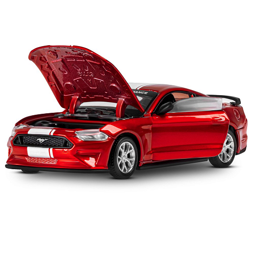 Машинка металлическая 1:43 Ford Mustang GT, красный, тюнинг, откр. двери, свободный ход колес, в/к 23,5*10*4 см в Джамбо Тойз #5